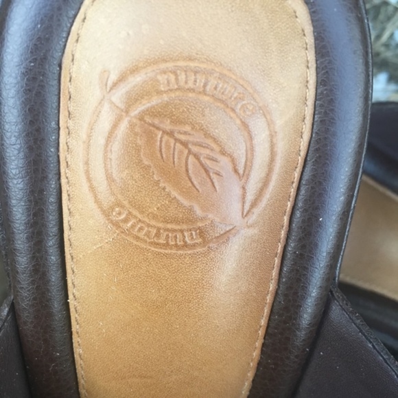 Nurture Brown Leather Wedge Sandals size 9.5 - Picture 3 of 8